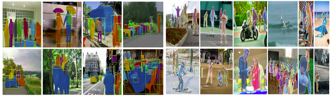 Object segmentation and keypoints detection for human pose