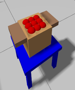 caja con manzanas