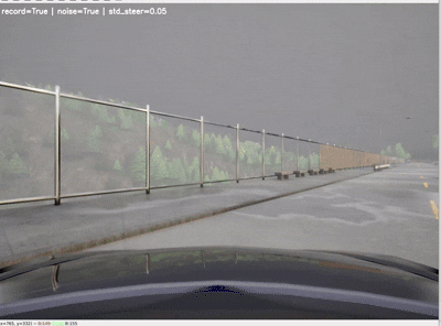 Seguimiento de carril con DAgger e inyección continua de ruido