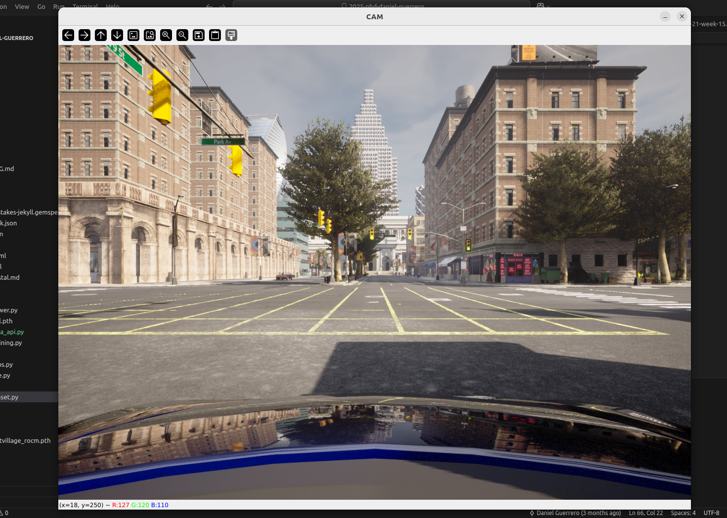 Simulación fluida con API de CARLA